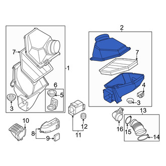 BMW OE - Left Air Filter and Housing Assembly