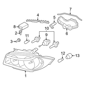 BMW OE - Front Lamps - Headlamp Components (W/O Xenon Headlamps)