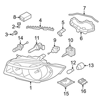 BMW OE - Front Lamps - Headlamp Components (With Xenon Headlamps)