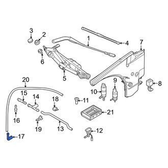 BMW OE - Front Right Windshield Washer Hose Connector