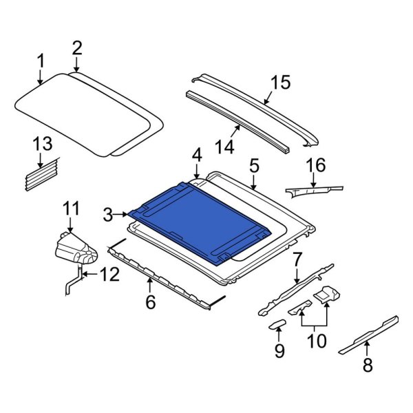 BMW OE 54107157446 Sunroof Cover