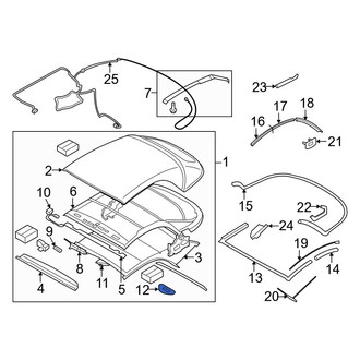 BMW OE - Front Right Convertible Top Mounting Plate