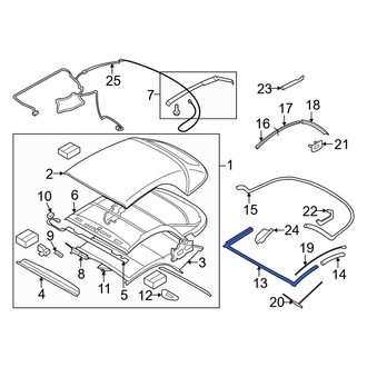 BMW OE - Front Convertible Top Seal