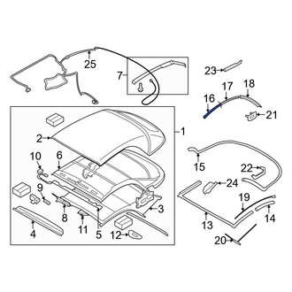 BMW OE - Front Left Roof Side Rail