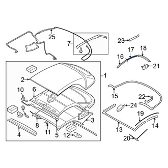 BMW OE - Front Left Roof Side Rail