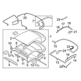 BMW OE - Left Convertible Top Mounting Plate