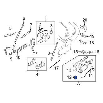 BMW OE - Convertible Top Latch Grommet