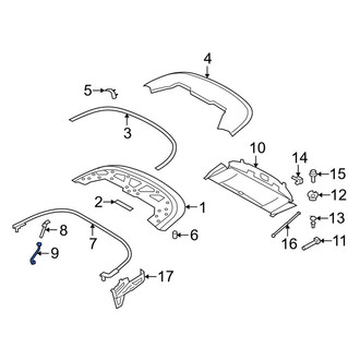 BMW OE - Right Convertible Top Stowage Compartment Drain Hose
