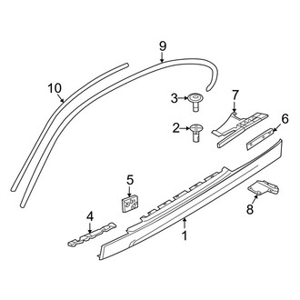 BMW OE - Pillars, Rocker & Floor - Exterior Trim (W/O Performance Package), (Coupe)