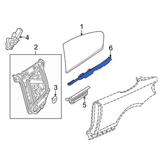 BMW OE - Rear Left Window Guide
