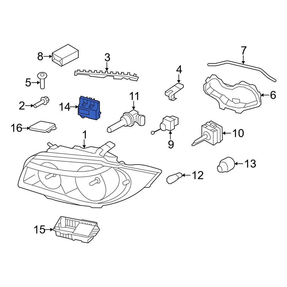 Headlight Control Module 63117180829,KIMISS Adaptive Light Control