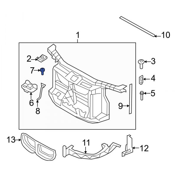 Hood Latch Support Bolt