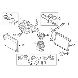 BMW OE - Air Conditioner & Heater - Evaporator & Heater Components