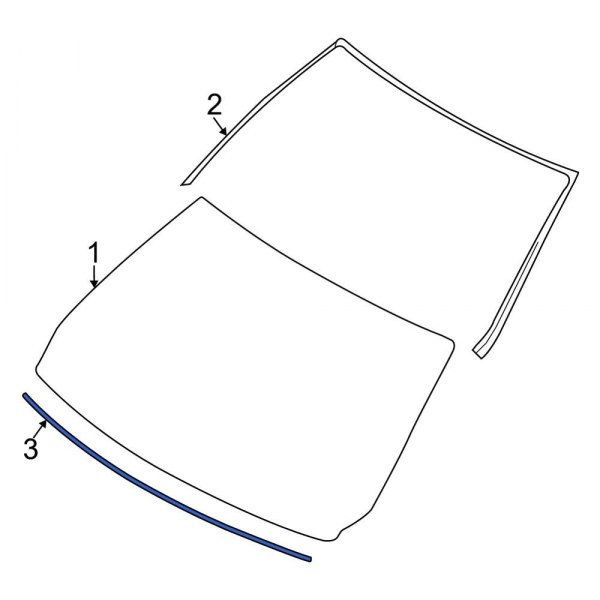 BMW OE 51317133291 Front Lower Windshield Molding