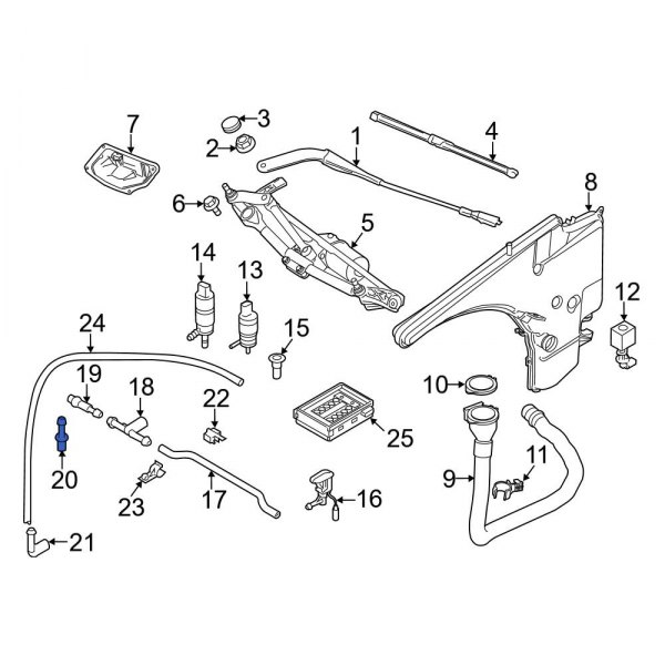 Windshield Washer Hose Connector