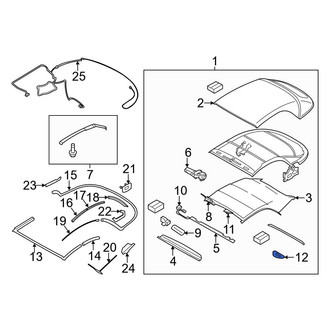 BMW OE - Front Left Convertible Top Mounting Plate
