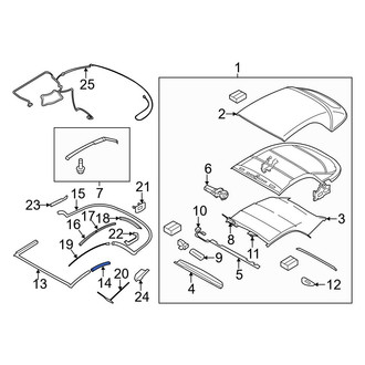 BMW OE - Center Right Convertible Top Seal