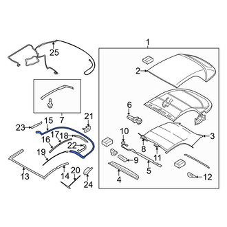 BMW OE - Rear Convertible Top Seal