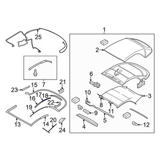 BMW OE - Front Center Right Roof Opening Trim