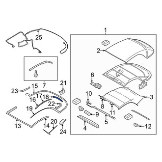 BMW OE - Rear Right Roof Opening Trim