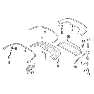 BMW OE - Left Convertible Top Stowage Compartment Drain Hose
