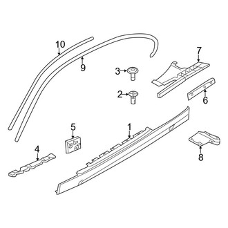BMW OE - Pillars, Rocker & Floor - Exterior Trim (W/O Performance Package), (Coupe)