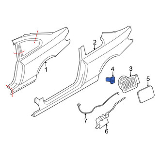 BMW OE - Rear Fuel Door Bumper