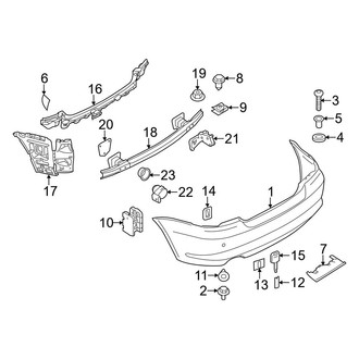 BMW OE - Rear Bumper - Bumper & Components (W/O Performance Package)
