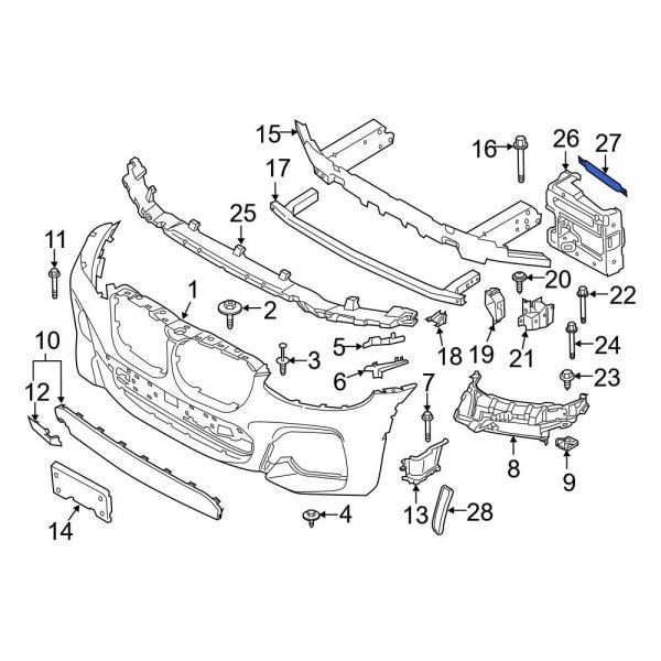 Bumper Cover Reinforcement Brace