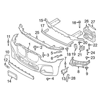 BMW OE - Front Bumper & Grille - Bumper & Components (With M Type), (M40i / xDrive30i)