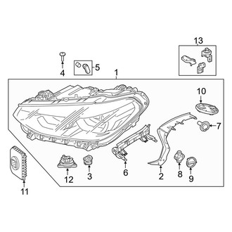 BMW OE - Front Lamps - Headlamp Components (W/O Adaptive Lamps)