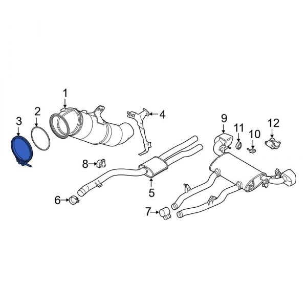 BMW OE 18328612537 Catalytic Converter Clamp