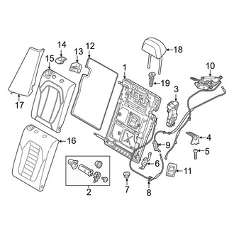 BMW OE - Seats & Tracks - Rear Seat Components (Seat Back, 40% Side)