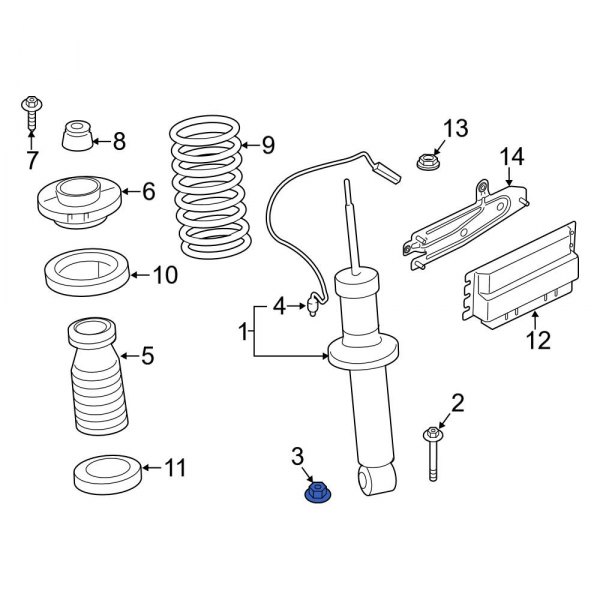 Suspension Shock Absorber Nut