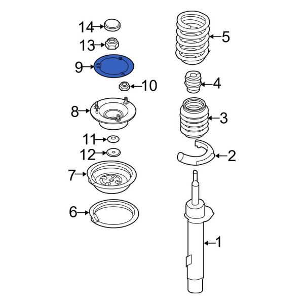 BMW OE 31306772226 Suspension Shock Absorber & Strut Mount Gasket