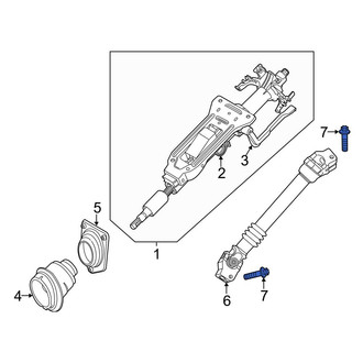 BMW OE - Lower Steering Column U-Joint Bolt