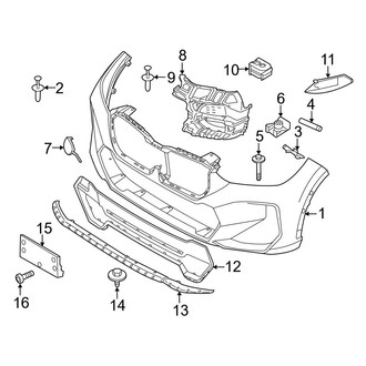 BMW OE - Front Bumper & Grille - Bumper & Components (With M Sport Package, Bumper Cover & Trim), (xDrive28i)