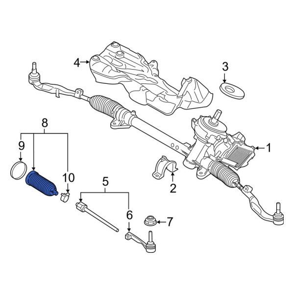 Rack and Pinion Bellows