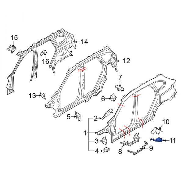 Body C-Pillar Baffle Plate