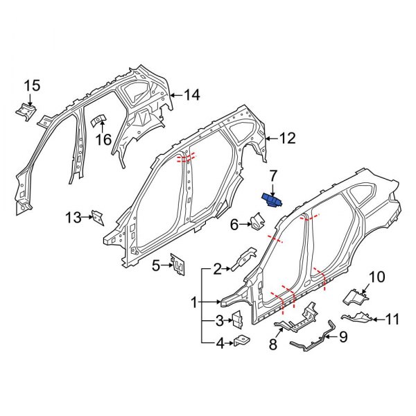 Body B-Pillar Baffle Plate