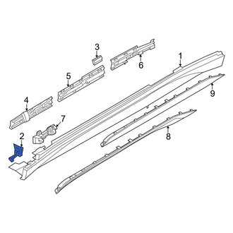 BMW OE - Left Rocker Panel Molding Bracket