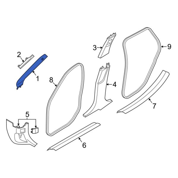 Body A-Pillar Trim Panel