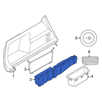 BMW OE - Rear Left Interior Quarter Panel Trim Panel Storage Compartment Bracket