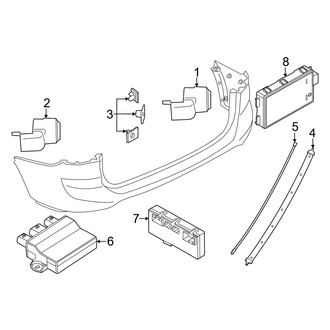 BMW OE - Rear Bumper - Electrical Components (W/O M Sport Package)