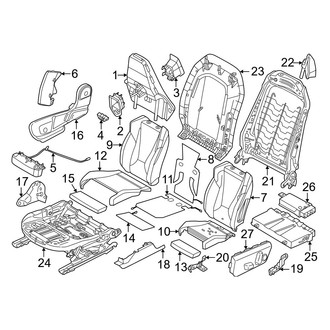 BMW OE - Seats & Tracks - Passenger Seat Components (With M Sport Seat), (M35i xDrive)