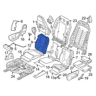 BMW OE - Front Left Seat Back Cushion Cover