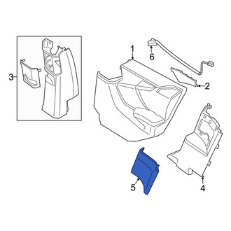 BMW OE - Left Interior Quarter Panel Trim Panel Insert