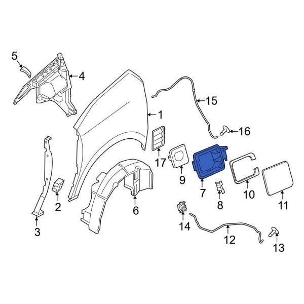 Drive Motor Battery Pack Charging Port Pocket