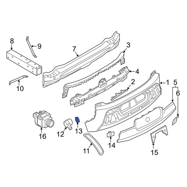 BMW OE 66209283203 - Rear Outer Parking Aid Sensor Retaining Ring