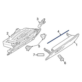 BMW OE - Front Glove Box Door Hinge